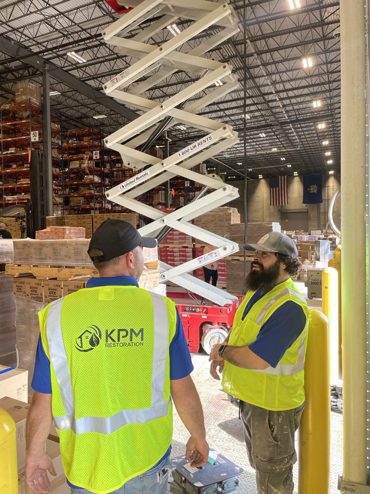 KPM Restoration commercial restoration team on-site